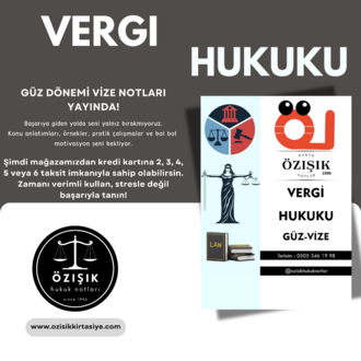 VERGİ HUKUKU-(GÜZ) DÖNEMİ.VİZE
