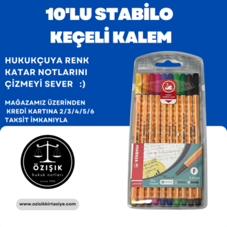 10'LU STABİLO SET