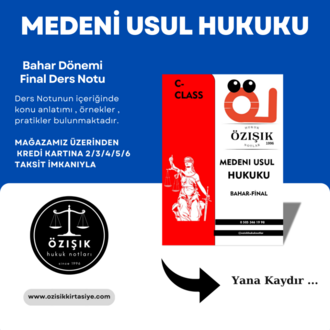 MEDENİ ( USUL ) HUKUKU / FİNAL / BAHAR DÖNEMİ (C)-CLASS
