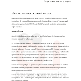 ( TÜRK ) ANAYASA HUKUKU / FİNAL / BAHAR DÖNEMİ.(A).CLASS