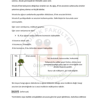 EŞYA HUKUKU / FİNAL / BAHAR DÖNEMİ (A).CLASS ÇOK SATAN (NOT)