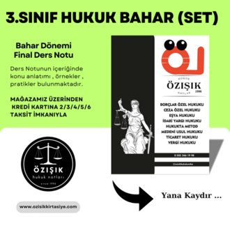 3.SINIF / HUKUK / BAHAR /TÜM-DERS (PAKET) 