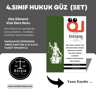4.SINIF / HUKUK / GÜZ /TÜM-DERS (PAKET)