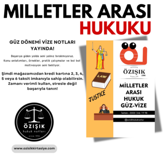 MİLLETLERARASI HUKUKU -GÜZ DÖNEMİ.(VİZE)