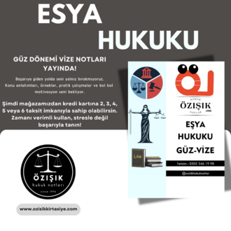 EŞYA HUKUKU / VİZE / GÜZ DÖNEMİ.(B).CLASS