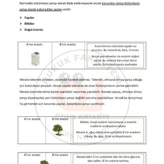 EŞYA HUKUKU / FİNAL / BAHAR DÖNEMİ (A).CLASS ÇOK SATAN (NOT)