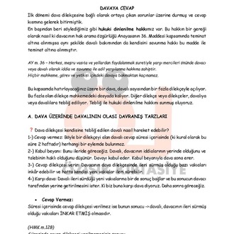 MEDENİ ( USUL ) HUKUKU / FİNAL / BAHAR DÖNEMİ (B)-CLASS