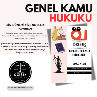 GENEL KAMU HUKUKU / VİZE / (GÜZ DÖNEMİ )