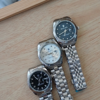lacivert kadran rolex kadın saat ve bileklik 