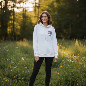 MIU MIU KAPŞONLU BEYAZ KANGURU CEPLİ Sweatshirt