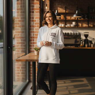 MIU MIU KAPŞONLU BEYAZ KANGURU CEPLİ Sweatshirt