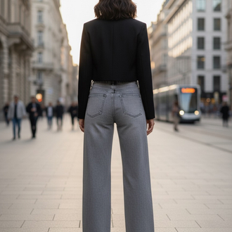 Zara bayan Palazzo gri likralı pantolon