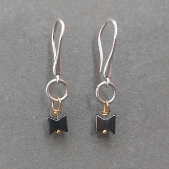 Tiny Black Earrings