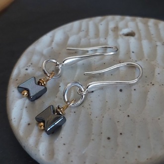 Tiny Black Earrings