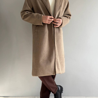 Oversize Uzun Kaşe Kaban