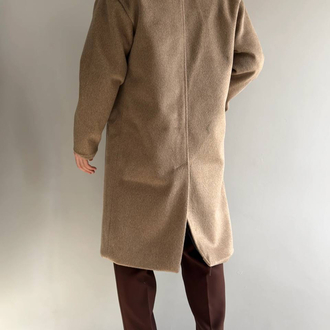 Oversize Uzun Kaşe Kaban
