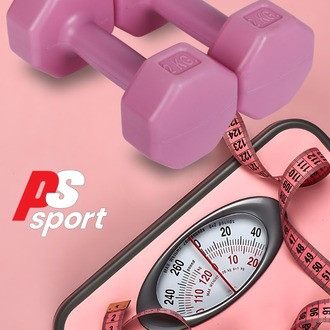 PSSPOR 3 Set Pembe Renk Dambıl Set + Stand ( 2 Adet 1KG - 2KG - 3KG + Stand )