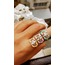 Renkli mineli taşlı yüzük