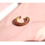 Pembe zirkon taşlı kıkırdak küpe