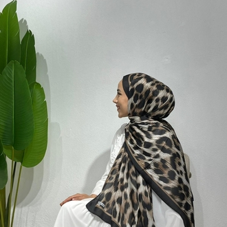 LEOPAR DESENLİ SOFT PAMUK ŞAL