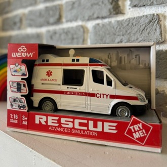 Oyuncak Ambulans – Rescue Acil Durum Aracı (1:16 Ölçek)