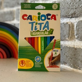 Carioca Tita Üçgen Kuru Boya – 12’li (Maxi Uç)