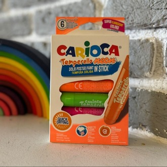 Carioca Temperello Neon Solid Poster Paint Stick – 6 Renk