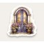 Door with Tulips Tekli Sticker