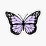 Lilac Butterfly Tekli Sticker