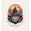 Spooky Halloween House Tekli Sticker