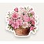 Pink Flowers In Hamper Tekli Sticker 