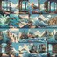Sea Theme Scrapbook Kağıt Seti(24 adet)