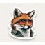 Cool Fox With Sunglasses Tekli Sticker