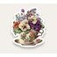 Tea Cup Flower Tekli Sticker