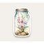 Orchid in Blue Jar Tekli Sticker