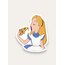 Alice Eating Pizza Tekli Sticker