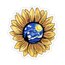 Van Gogh Sunflower Tekli Sticker