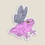Pink Frog With Wings Tekli Sticker