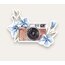 Camera with Flowers Tekli Sticker