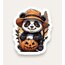 Panda in Halloween Tekli Sticker 