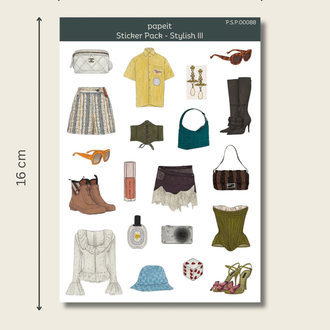 Stylish 4lü Sticker Pack 