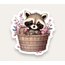 Raccoon in Hamper Tekli Sticker