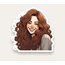 Curly Brown Hair Girl Tekli Sticker 