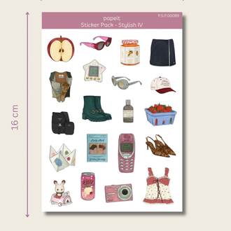 Stylish 4lü Sticker Pack 