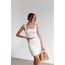Dantelli Beyaz Crop Top ve Etek Takımı