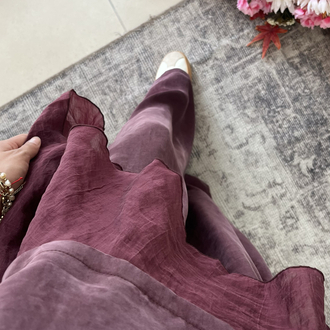 Bordo tül detaylı tensel takım 