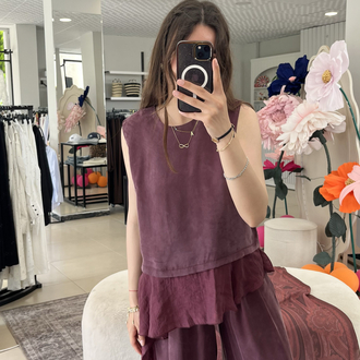 Bordo tül detaylı tensel takım 