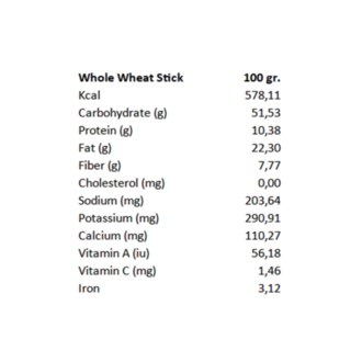 Whole Wheat Sticks - 5 x 200gr.