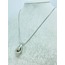 Gözyaşı Damla Model Çelik Kolye Gümüş 42 cm
