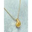 Gözyaşı Damla Model Çelik Kolye Gold 42 cm